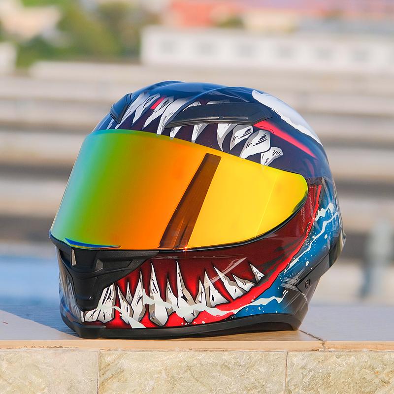 Original NITRINOS Brand Venom Helmet Big Spoiler Motorcycle Helmet Full Face Racing Helmet Off Road Casco Casque ECE Approved