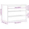 Vintage Wood Effect Chest of Drawers 31.5 X 16.1 X 22.8 In (L X W X H) Engineered Wood