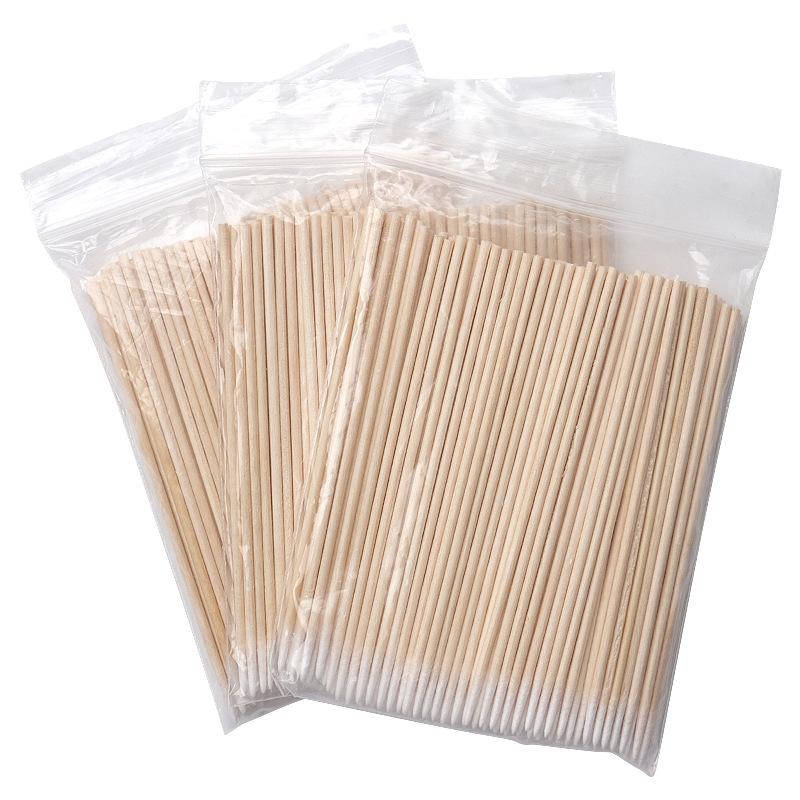 PMU Auxiliary Tools: 10cm Pointed Cotton Swabs - Wooden, Multi-Use, 100 Pieces/Pack