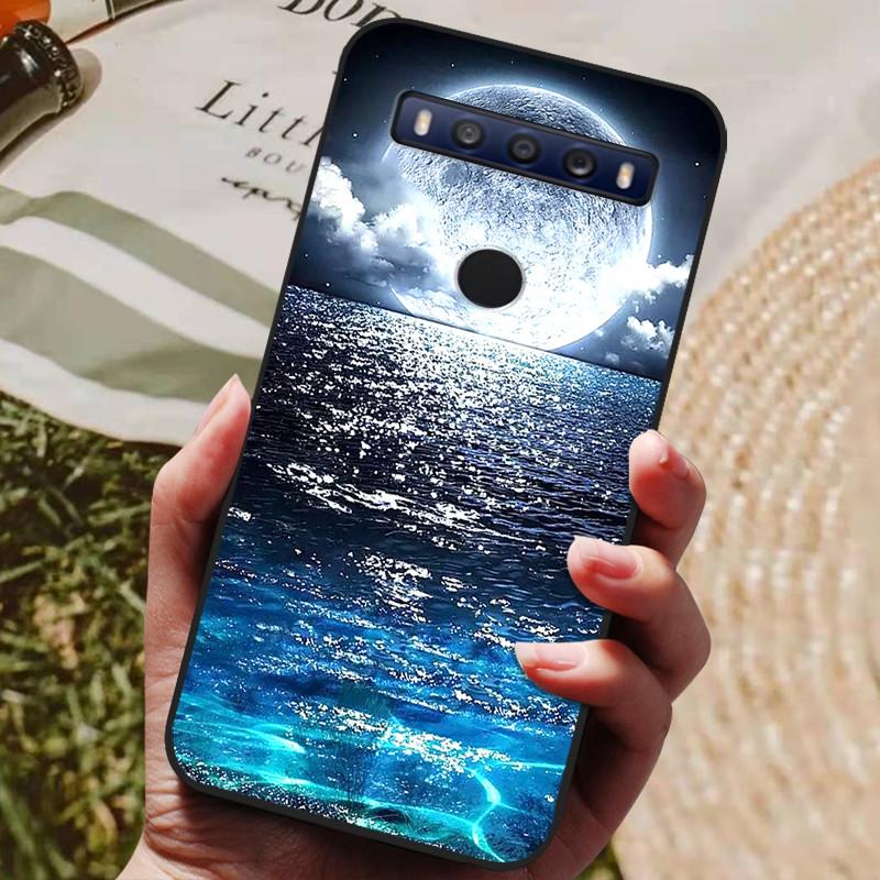 For TCL 10 SE Case Black TPU Silicon Shell For TCL 10SE Phone Cover Tcl 10se Cases T766H T766J T766U T766A Fundas Bumper Marble