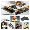 Black Stone Round Natural Slate Western Steak Plates Slate Dinner Plate Kitchen Cheese Pizza Flat Fruit Tray  Plate For Wedding