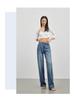 Retro High Waisted Wide Leg Blue Jeans for Women - Slimming and Loose Fit