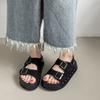Casual Retro Platform Slippers Women's 2025 Summer New Outer Wear Fashionable Versatile One-word Drag Bokensha Sandals