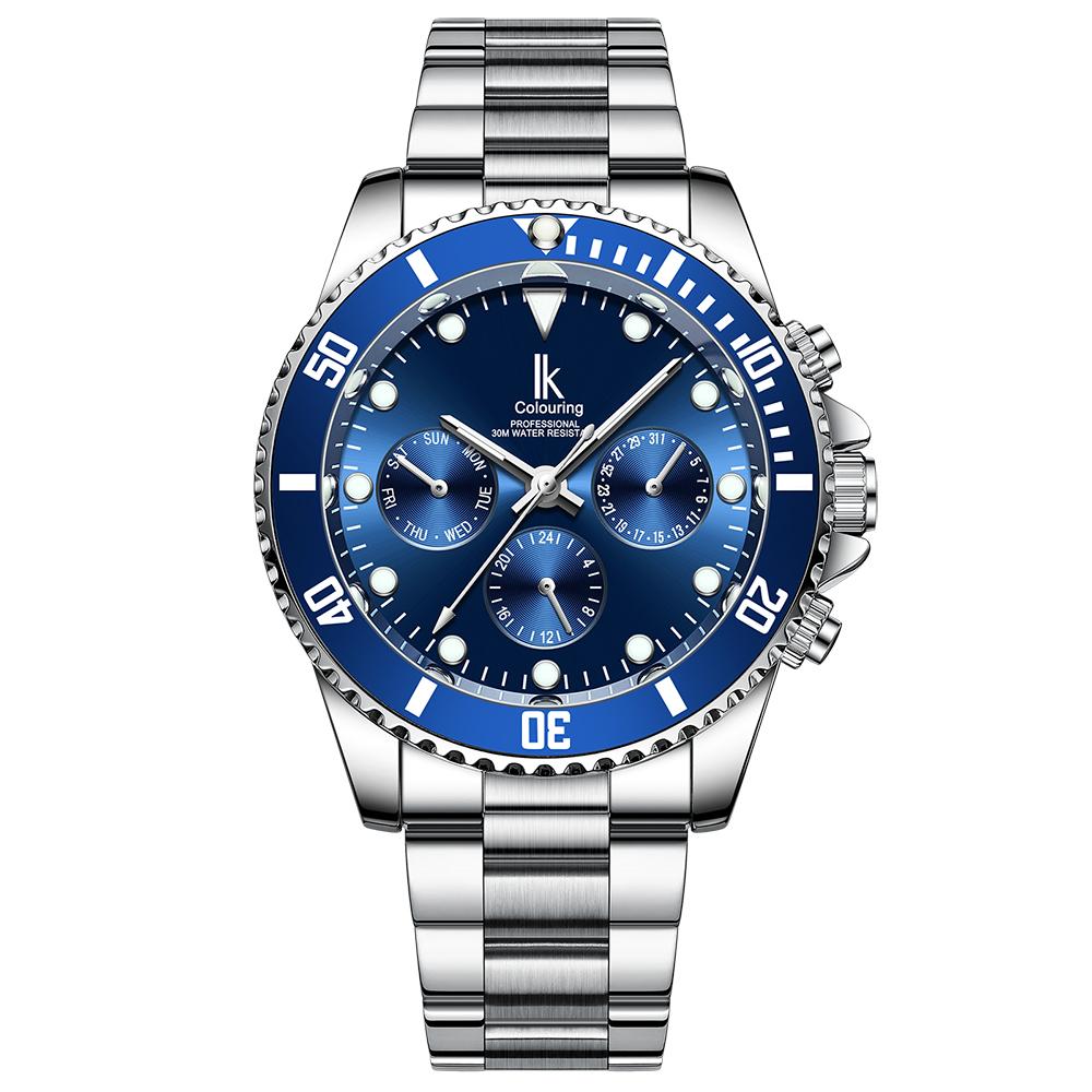IK Coloring Silver Black Mens Mechanical