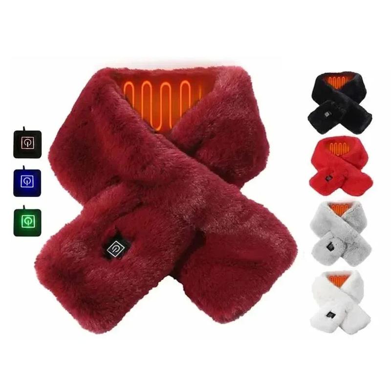 Winter Heating Scarf For Women Men Temperature Scarf 3 Gears Adjustable USB Charging Heat Control Neck Warmer Washed Directly