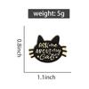 Black Cat Enamel Pins Custom Ask Me About My Cat Brooches Lapel Badges Cartoon Animal Funny Jewelry Gift for Kids Friends