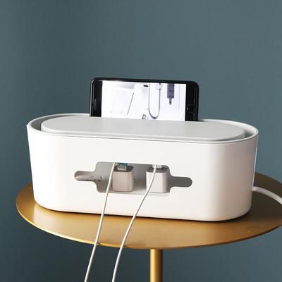 Power Cable Organizer Box - Cord, Charger & Strip Storage Solution