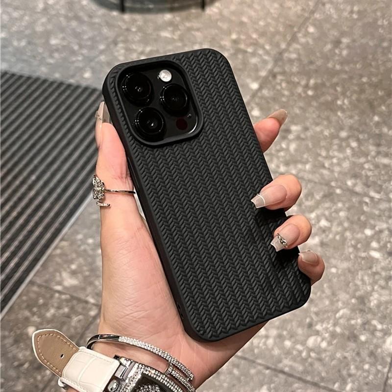 

Роскошный чехол для телефона с плетеным зерном для iPhone 11 12 13 14 15 16 Pro Max Plus X XS Max XR 8 7 Plus, бампер, мягкие силиконовые чехлы, чехол For iPhone16 Plus