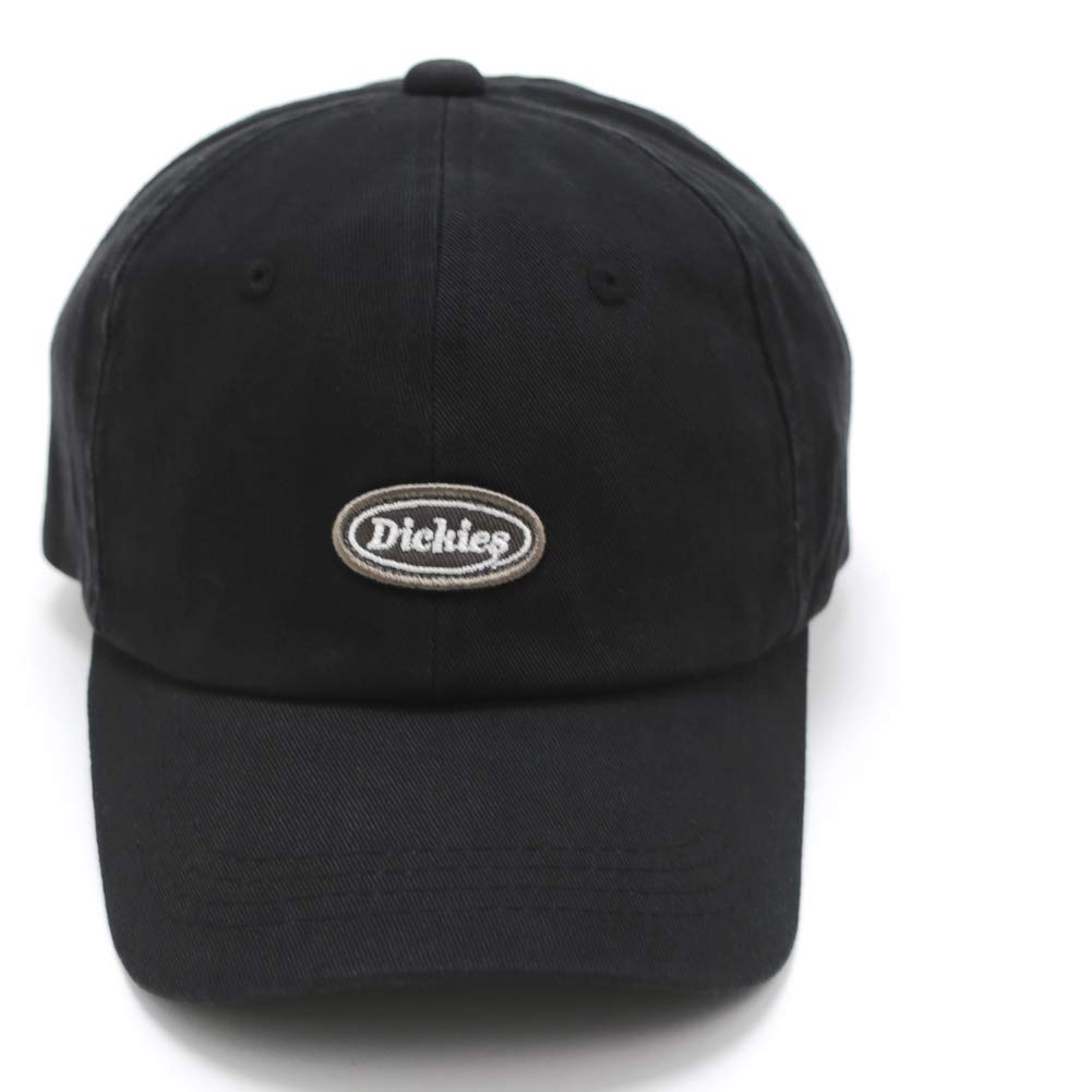 Dickies Patch Emblem Low Cap Logo Polo Cap Hat for Men and Solid Cotton Baseball 024 Women, Unisex, Color, 6-Panel Cap, Cap, Black, 874,