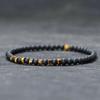 New Trendy Men Bracelet Natural Tiger Eyes Emperor Small Stone 4mm Beads Braclet Homme Accessories Bohemia Beach Jewelry