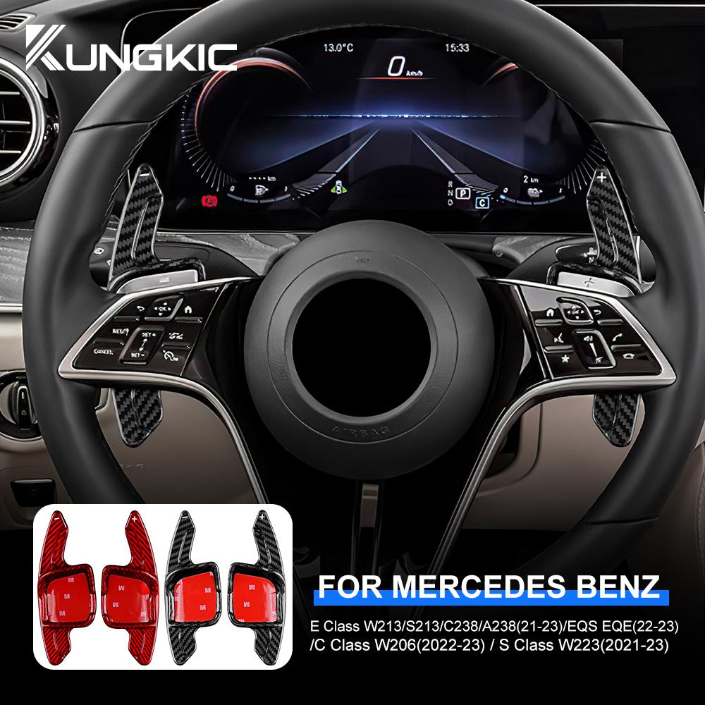 Real Hard Carbon Fiber For Mercedes-Benz C Class W206 E Class W213 S213 C238 A238 S Class W223 Car Steering Wheel Paddle Shifter