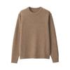 MUJI Washable Wool Crew Neck Sweater Size M Men's Mid-Gauge (AAD05A4A), Camel,