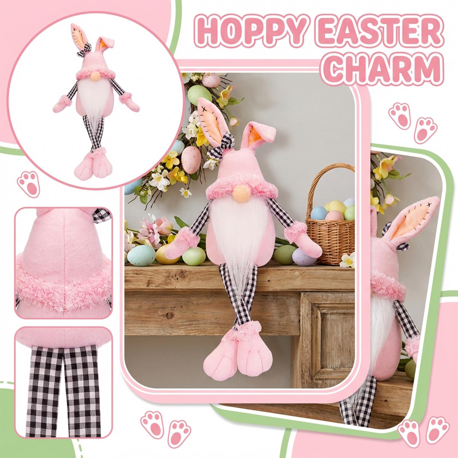

Adorable Long-Legged Easter Bunny Gnome Plush – Perfect Spring & Easter Home Decor One Size