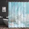 1 piece star art starfish pattern shower curtain, polyester fabric, machine washable, suitable for bathroom decoration