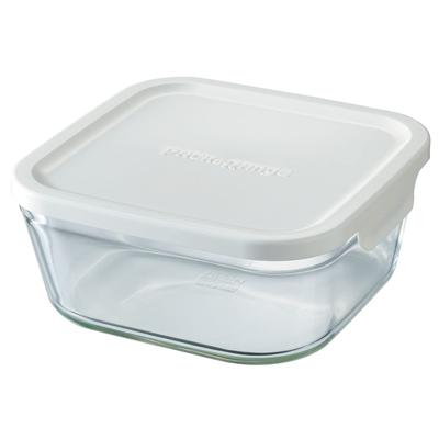 Iwaki Storage Container Pack Microwave Deep M 1L White Freezer Oven Microwaveable & KN3247H-W