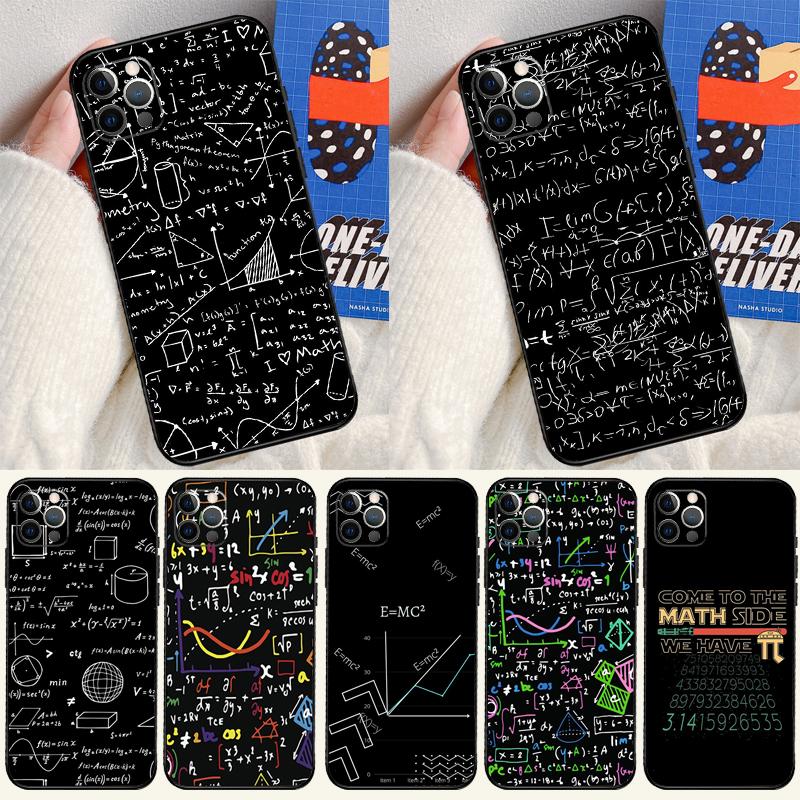 Mc2 With E=mc Math Case For Apple iPhone 16 15 14 13 12 11 Pro Max Mini XR 15 16 Plus 16e Protective Cover