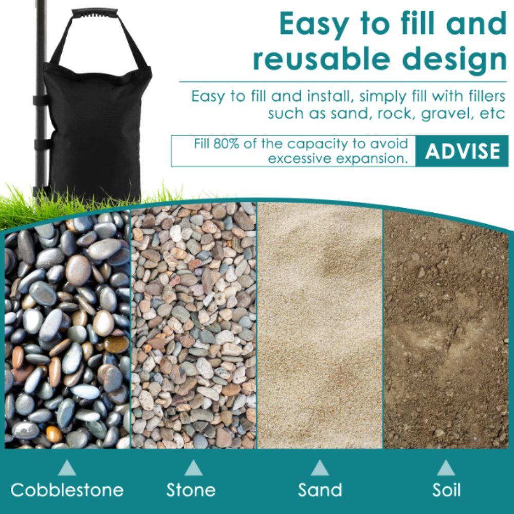 Wind Resistance Sand Bags Oxford Fabric Tent Weights Portable Canopy Anchor  Carport