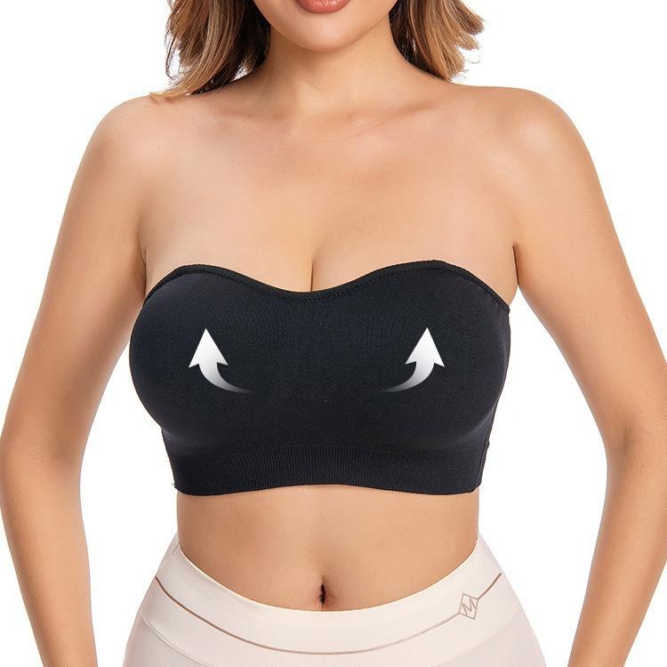 Manufacturer Large size underwear Women's tube top bra Spice girl off-shoulder no steel ring chest back bra