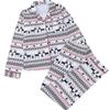 Women's Christmas Printed Pajamas: Lapel Long Sleeve Cardigan with Long Pants, Suitable for All Seasons in European and American Styles.