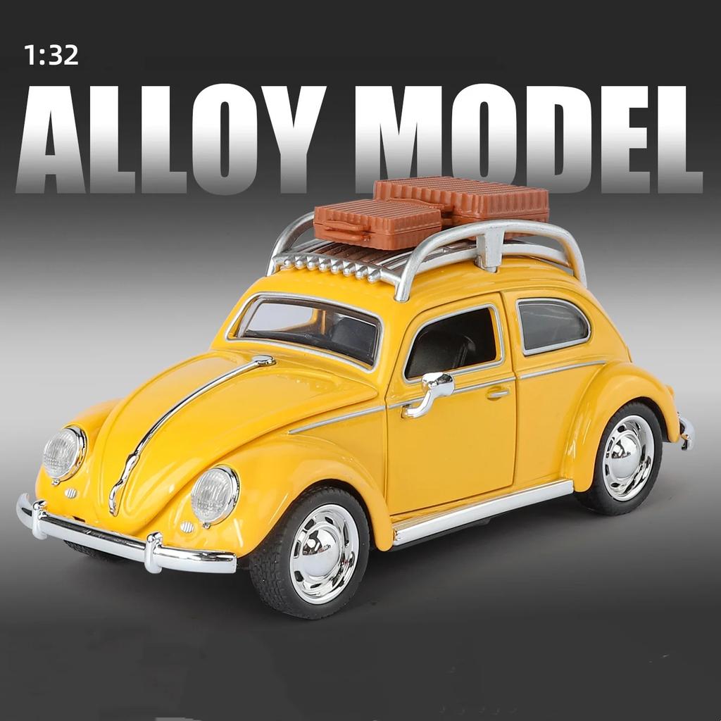 1:32 Beetle Classic Alloy Metal Diecast Model Car Desktop Display Collectible Ornament Holiday Toy