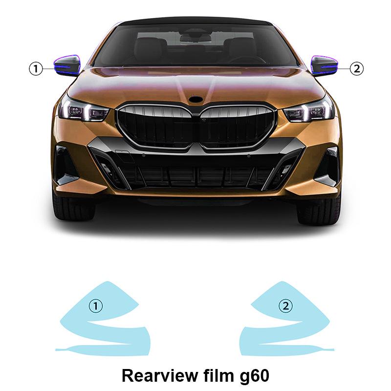 BMW 5 Series G60 TPU Custom Headlight & Mirror Protective Film