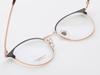 Alloaiweeo [Aloxrounz] Ar8013A C2 Half Two-Tone Black & Rose Gold Beta Titanium Round Glasses