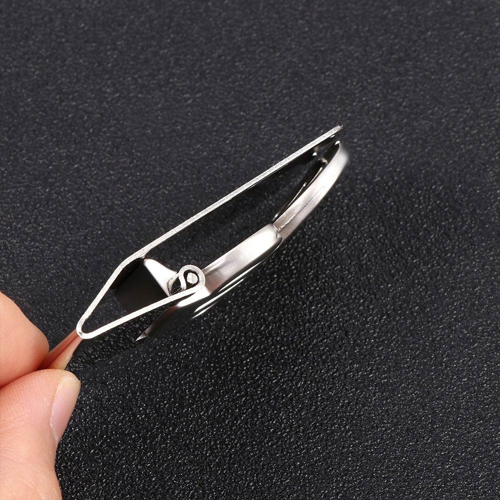1Pc Stainless Steel Metal Money Clip Dollar Design Fashion Simple Silver Dollar Cash Clamp Holder Wallet For Men Women