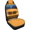 Rnyleeg Funny Car Seat Cover Front Seats Protector Universal Car Front Seat Cover-1 Piece Yellow School Bus Design Stretch Front Seat Cushion Cover