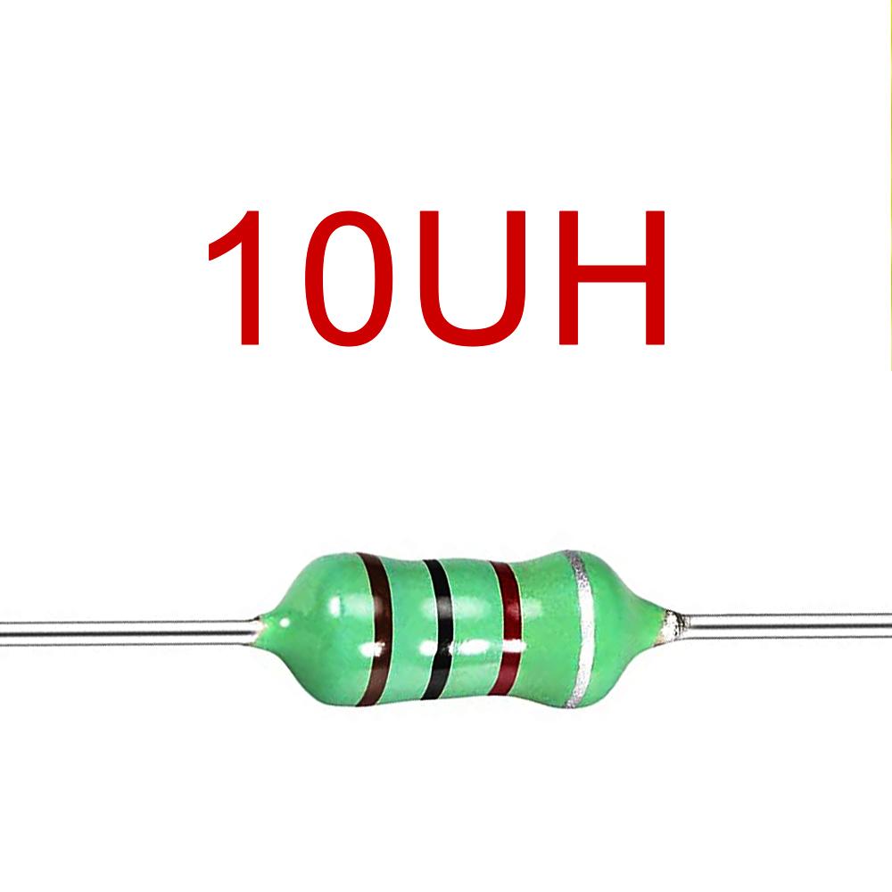 100PCS axiální svodový barevný kroužek Pevná induktor 1/2W 0,5W 1UH~1MH AL0410-1/4.7/10/22/33/47/100/220/470UH 1MH 0410 DIP barevná kruhová induktor Assorted Kit