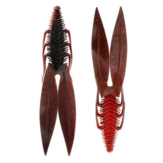 Fishing Lure Oversized Soft Bait Realistic Vibrant Color Compact Portable Artificial Fishing Bait with Twin Ridge Tails