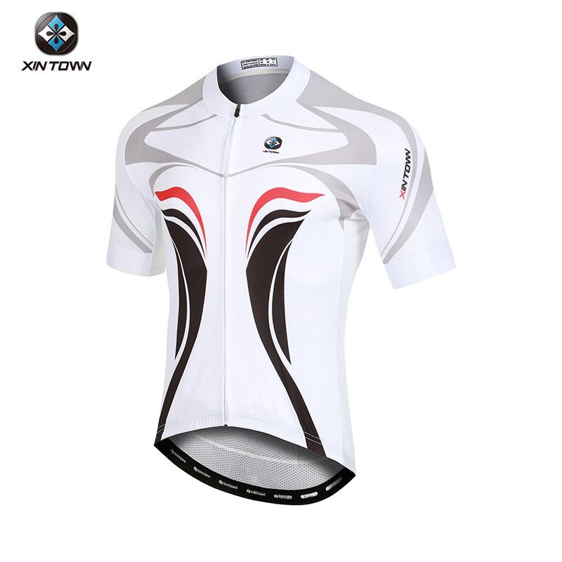 Mens Cycling Jersey Shorts Set - Quick-Dry Breathable Short Sleeve Kit Road Bike Riding In