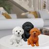 Cute Pet Dog Figurine Festival Dog Desktop Decoration Bichon Frise Dog Statue  Party Gifts