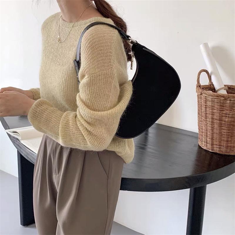 Girls Designer Women Cool Yogodlns Underarm Bag Soft Pu Leather Hobo Bag Small Shoulder Bags Retro Female Fashion Purse Handbags
