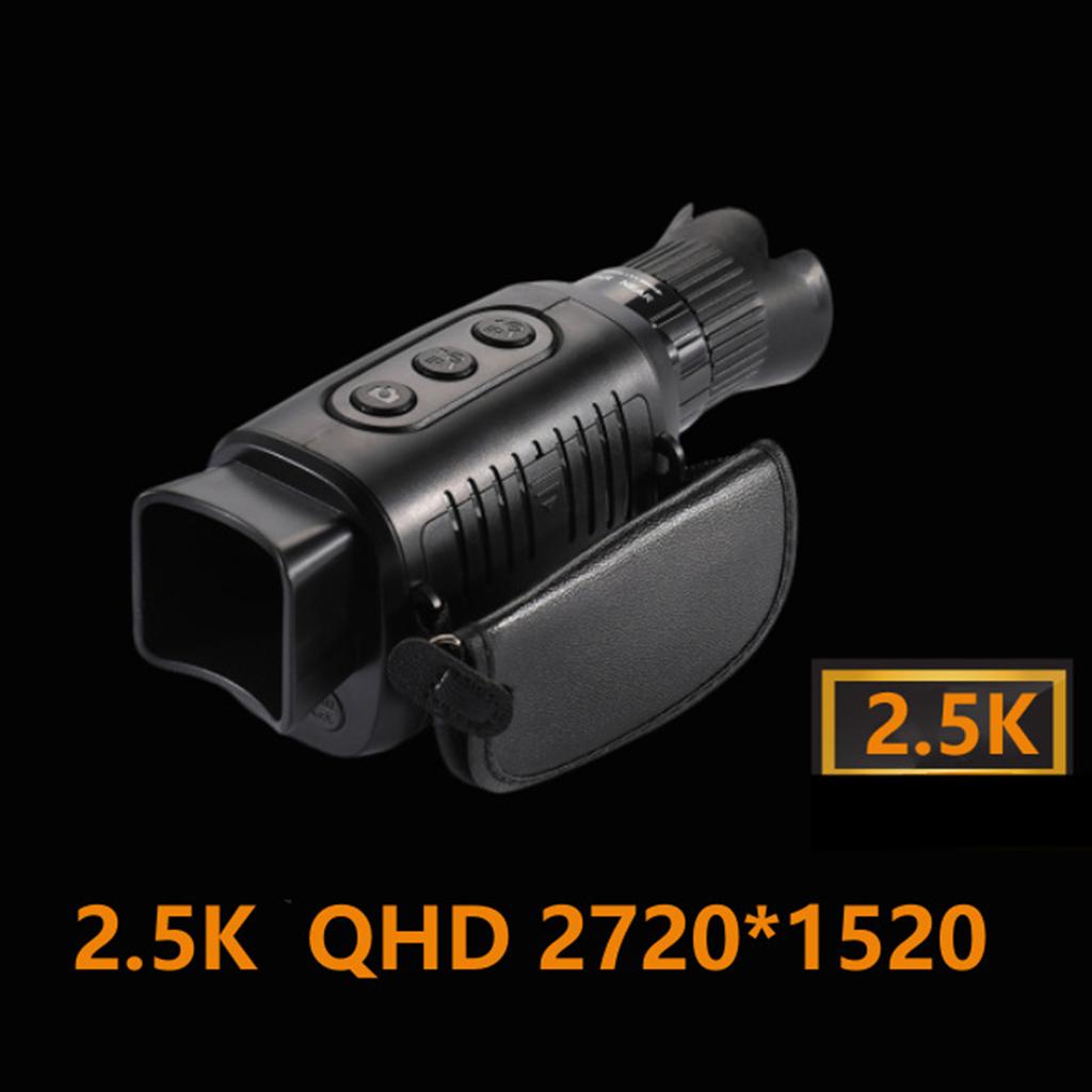 2.5K Night Vision Monocular Infrared Scope with 10X Zoom 7 Level Adjustment 800m Range Rechargeable HD Camera for