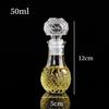 European Style Transparent Glass Carved Small Wine and Liquor Bottle/Vase