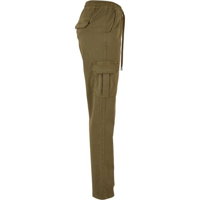 Pantalon cargo femme - Urban Classics - Twill - Taille haute - Vert olive - Confortable et tendance