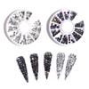 11Pcs Nail Art Kit Manicure Cuticle Cutter Pusher Fork Dust Clean Brush Rhinstones For Nails Polish DIY Decoration