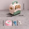 1:12 Scale Nest Pet Dog Crate Pretend-Play Kid Playset Pet Realistic Dollhouses Pet Dog Bowl