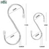 Meijuke Thickened Stainless Steel S-Hooks (5-Pack)