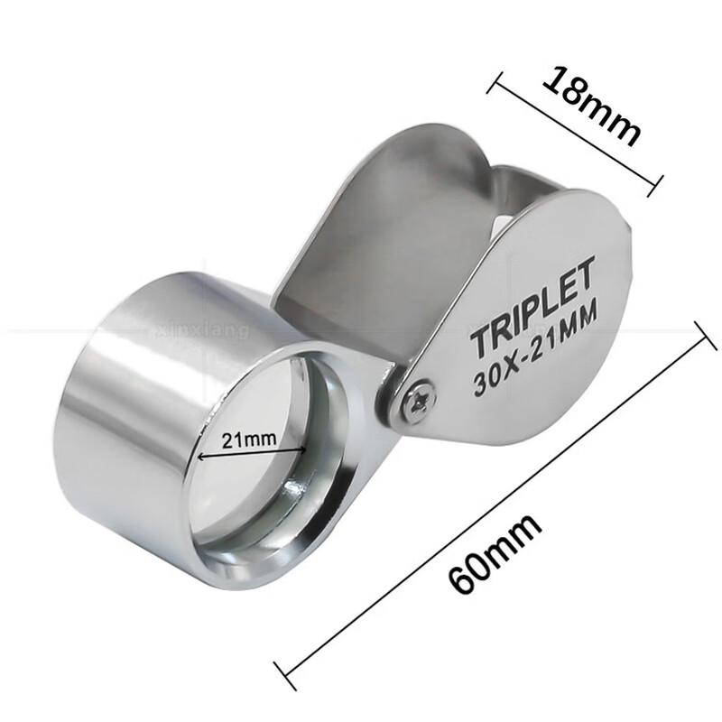 OIMG 10x21 Folding Metal Jewelry Magnifier Loupe