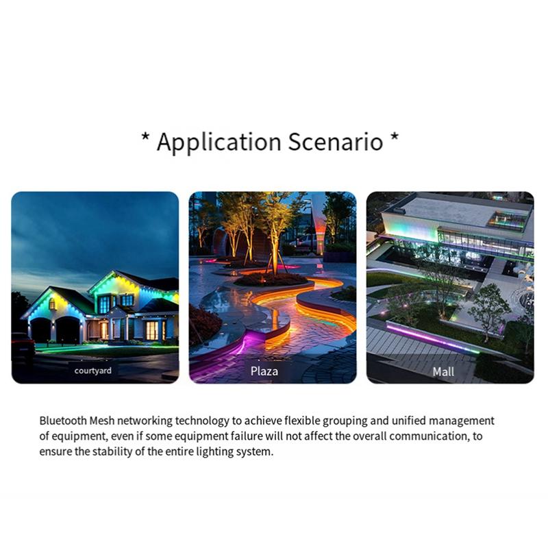 AD23-SP328E MESH Group SPI RGB LED Controller Wireless Signal Amplifier RGB Dimmer Mesh Bluetooth APP Signal Synchronization