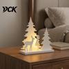 Exquisite Housewarming Presents Christmas Girl Reindeer Tabletop Decor, 3D Printed Fairy Tale Forest Silhouette PLA Home Decorations with Tree,