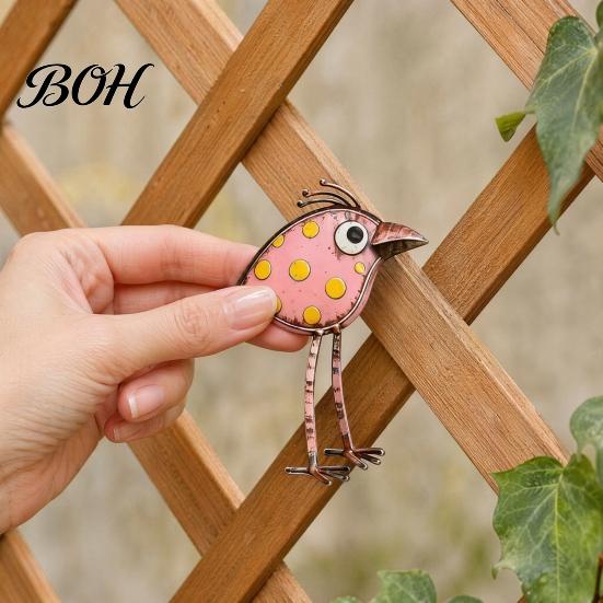 Durable Outdoor Wood Art 3Pcs Wooden Birds Wall Decor, Distressed Bird Hangings, Funny Long Leg Cute Sculpture Sculpture, Boho Farmhouse Decorations