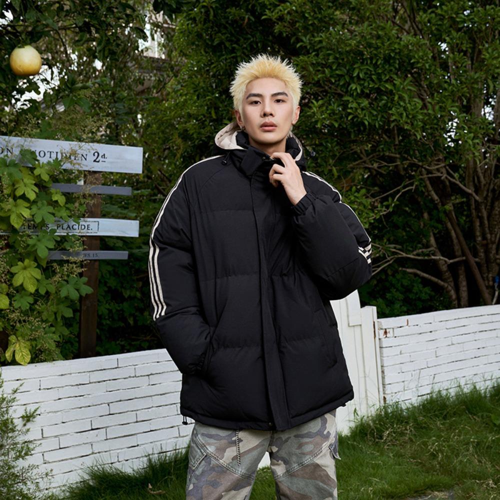 New autumn and winter fashion cotton-padded men's hooded trendy casual cotton-padded clothes