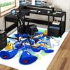 1pc Sonic, Mega Man, Pikachu Anime Cartoon Design Office Chair Mat - Non-Slip Carpet for Home Decor, Gaming Room, Seasonal Gift.Y055