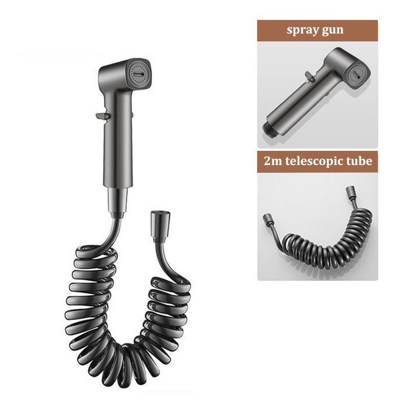1 in 2 out toilet companion flush spray gun faucet bidet booster nozzle bathroom flush gun high pressure household