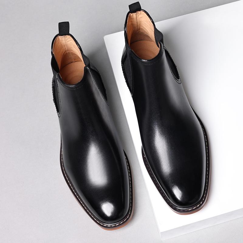 Modemarke Herren Chelsea Boots Echtes Rindsleder Handgefertigte Stiefel Schuhe Arbeitsschuhe Für Formelle Kleidung Hochzeit Geschäftliche Party Neu