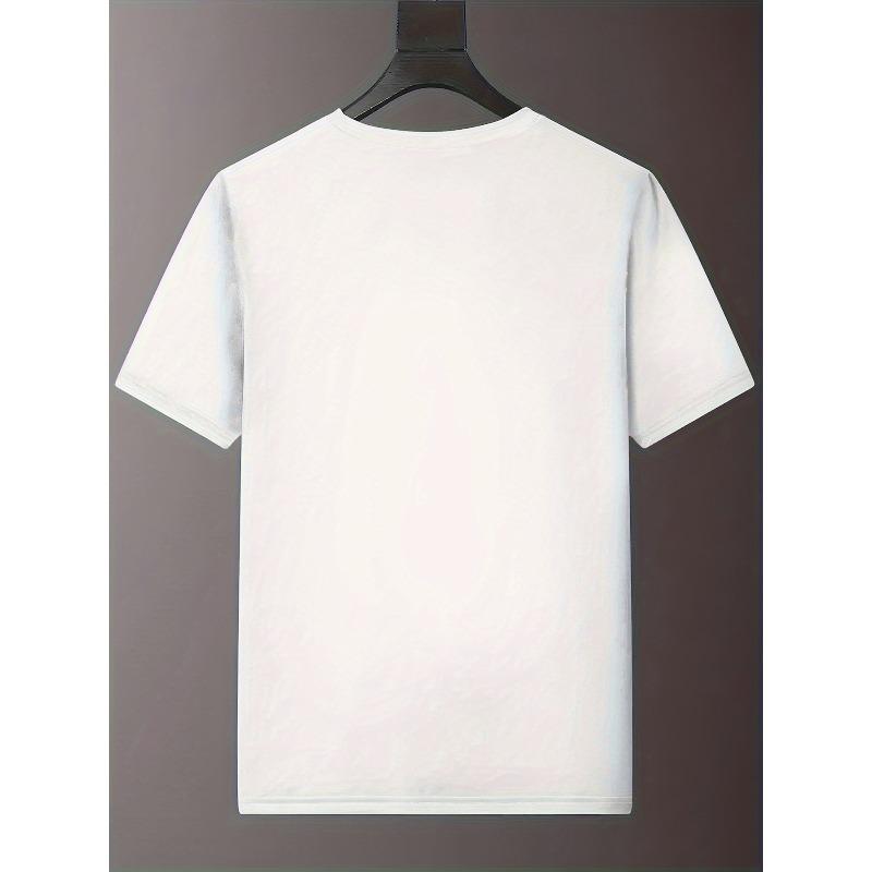 European sizes Men'S Casual Summer T-Shirt with Trendy Prints, Versatile Top