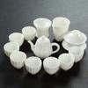 Mod Lanca High White Jade Ceramic Tea Set
