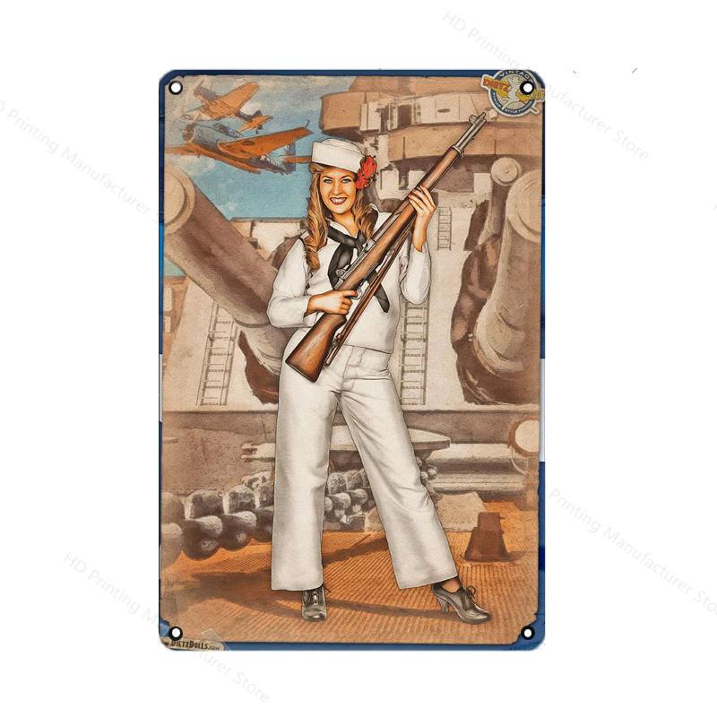 Vintage Classic Movie Tin Sign Retro Metal Plate Sexy Beauty Painting Wall Decor Airplane Plaque Pin Up Poster Room Decoration